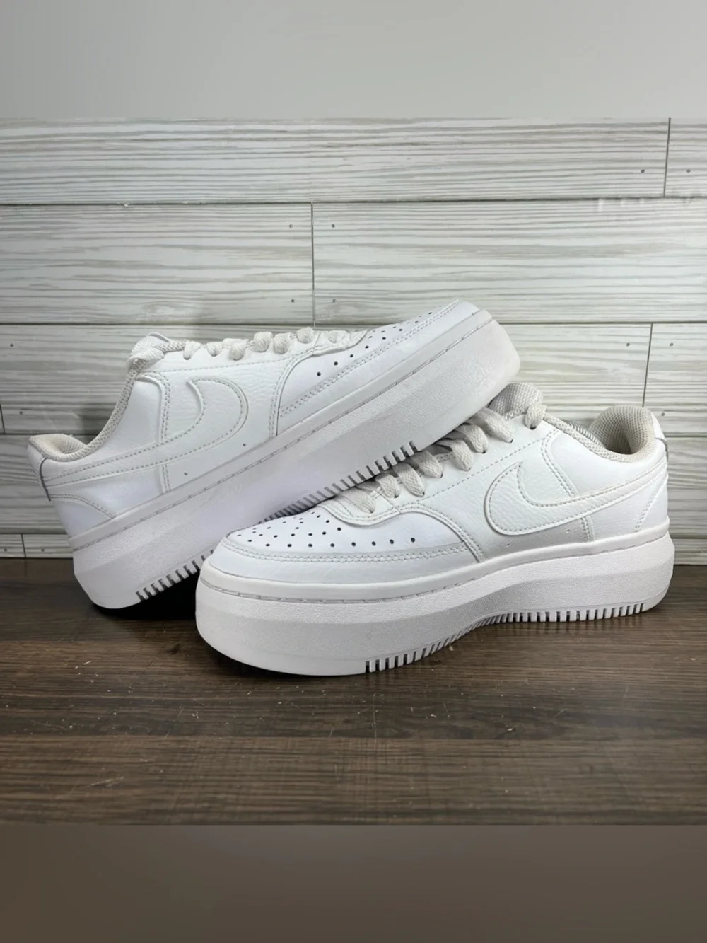 Nike Court Vision Alta Women’s Triple White Shoes - Women’s Size 8.5 - Picture 4 of 10